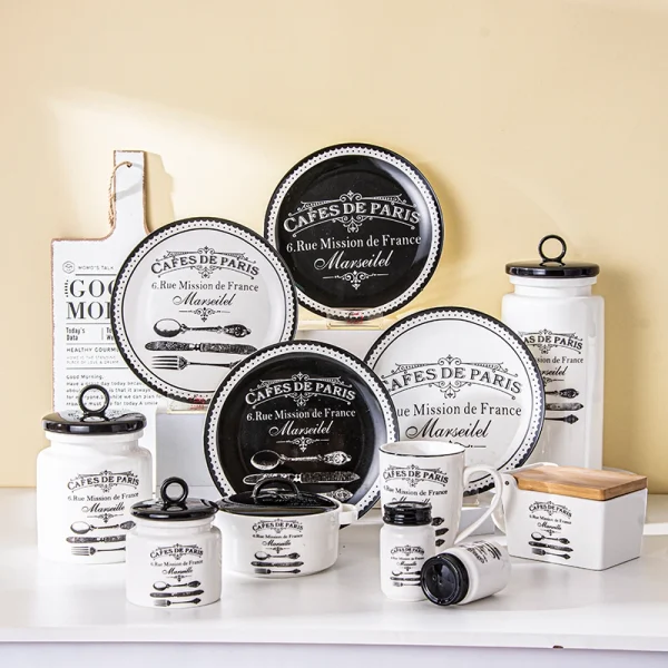 Wholesale French Country Ceramic Tableware & Canister Set