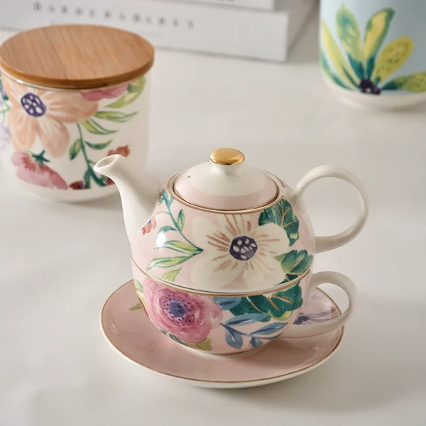 Floral Ceramic Tea Cup and Saucer Set Bulk for Wholesale Buyers