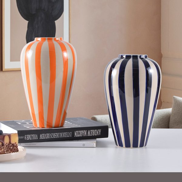 Wholesale Striped Ceramic Vases for Modern Decor – Ceramic Decor Factory Direct Supply
