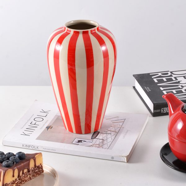 Wholesale Striped Ceramic Vases for Modern Decor – Ceramic Decor Factory Direct Supply