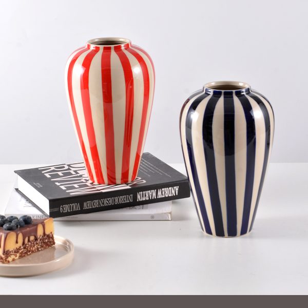 Wholesale Striped Ceramic Vases for Modern Decor – Ceramic Decor Factory Direct Supply