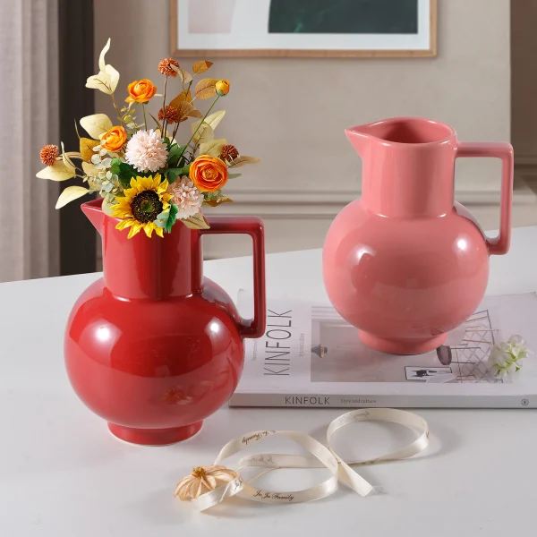 Wholesale Modern Pure Color Ceramic Pitcher Vase – Kedali Ceramic Vase Manufacturer