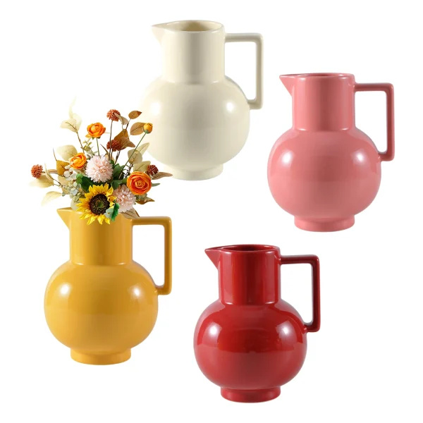 Wholesale Modern Pure Color Ceramic Pitcher Vase – Kedali Ceramic Vase Manufacturer