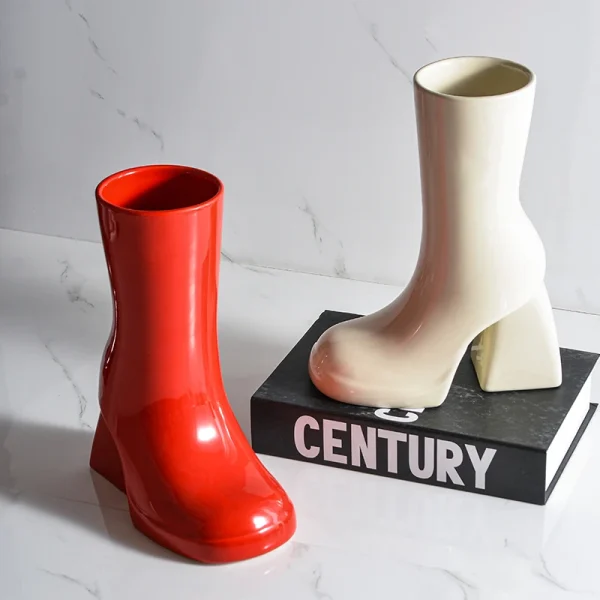Wholesale Unique High-Heel Boot Ceramic Vase – Creative Ceramic Vase Manufacturer