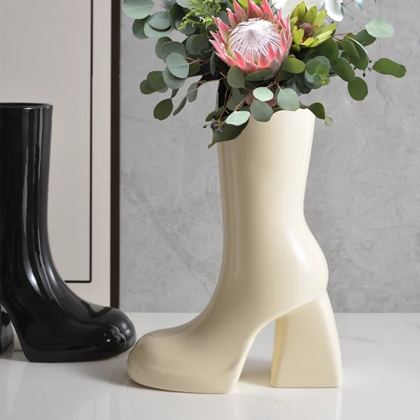 Wholesale Unique High-Heel Boot Ceramic Vase – Creative Ceramic Vase Manufacturer
