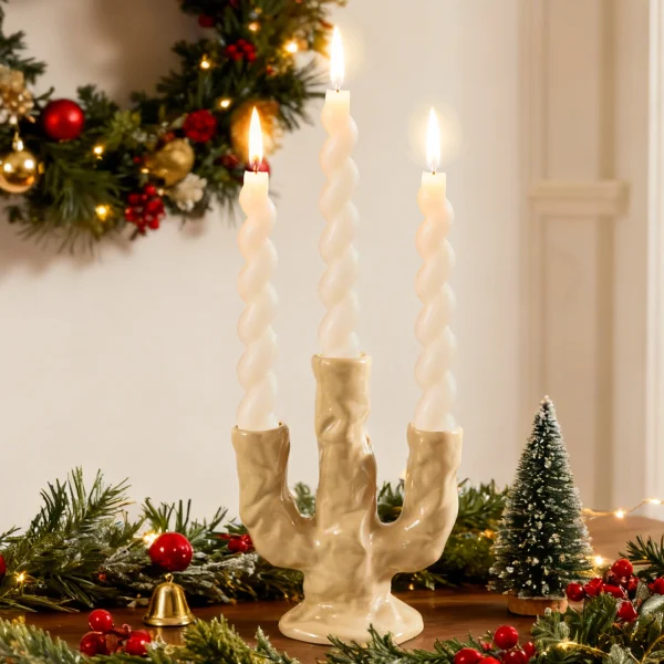 Wholesale Seaweed-shaped Candle Holders, Bulk Cerative Ceramic Candlesticks Supply