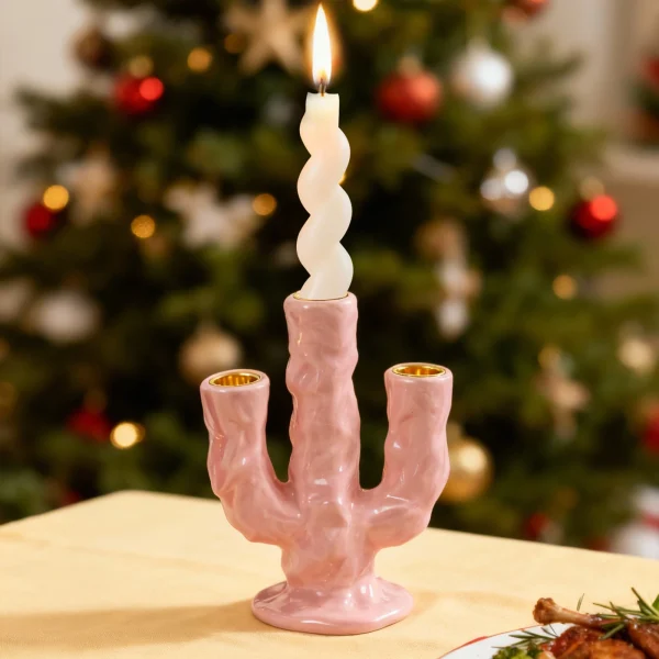 Wholesale Seaweed-shaped Candle Holders, Bulk Cerative Ceramic Candlesticks Supply