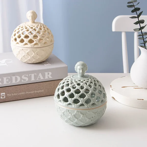 Wholesale Hollow-out Ceramic Storage Jar – Creative Ceramic Decor Manufacturer