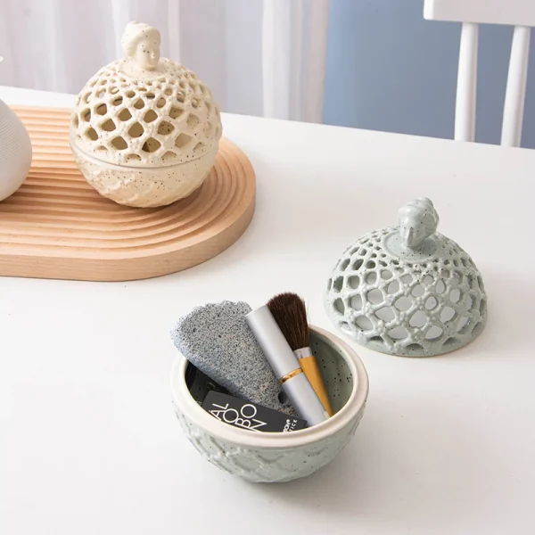 Wholesale Hollow-out Ceramic Storage Jar – Creative Ceramic Decor Manufacturer