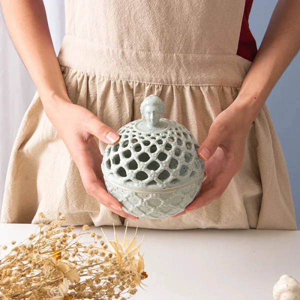 Wholesale Hollow-out Ceramic Storage Jar – Creative Ceramic Decor Manufacturer