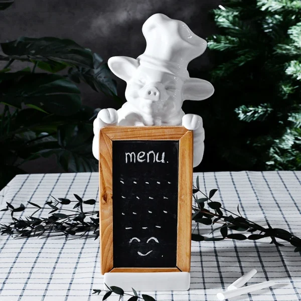 Wholesale Restaurant Ceramic Chef Pig Menu Board Holders – Restaurant Ceramic Decor Manufacturer