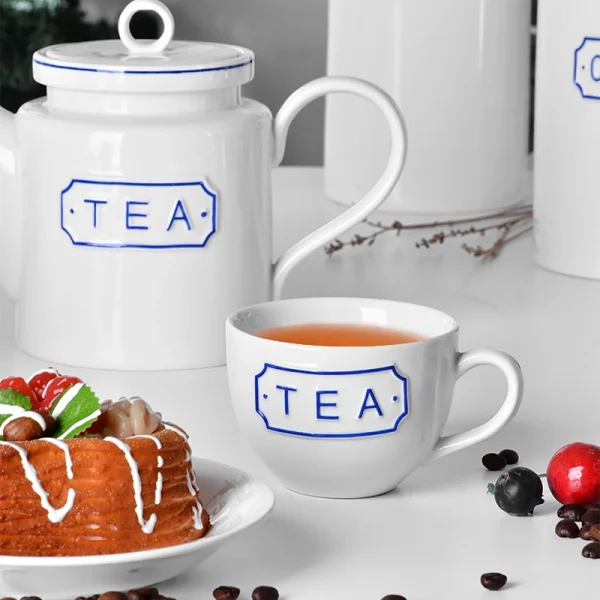 Wholesale Ceramic Tea & Coffee Set with Canisters