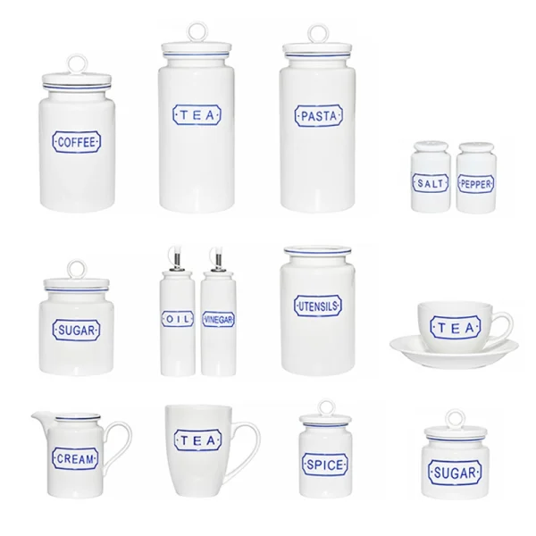 Wholesale Ceramic Tea & Coffee Set with Canisters