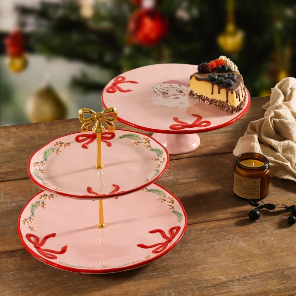 Wholesale Festive Pink Christmas Ceramic Tableware Collection – Ceramic Tableware Supplier