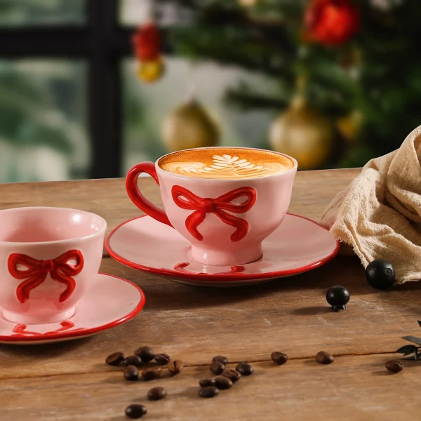 Wholesale Festive Pink Christmas Ceramic Tableware Collection – Ceramic Tableware Supplier