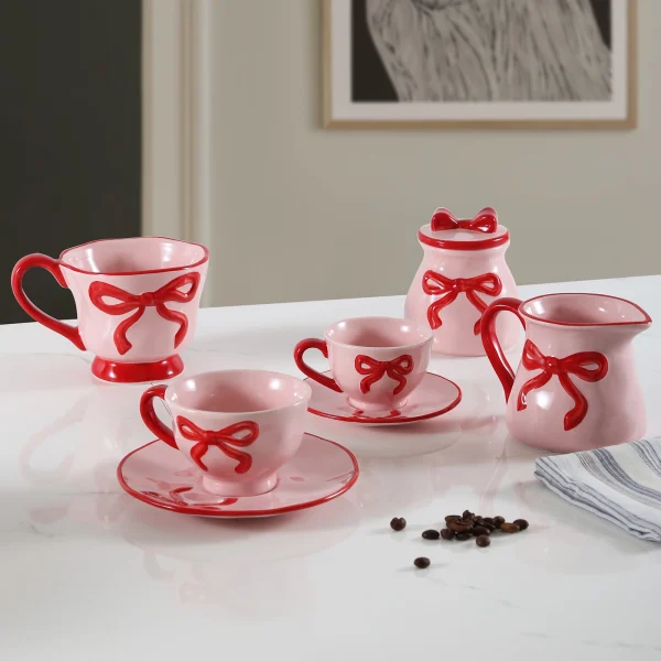 Wholesale Pink Bow Ceramic Dinnerware & Tea Set Manufacturer – Dinnerware Set Supplier