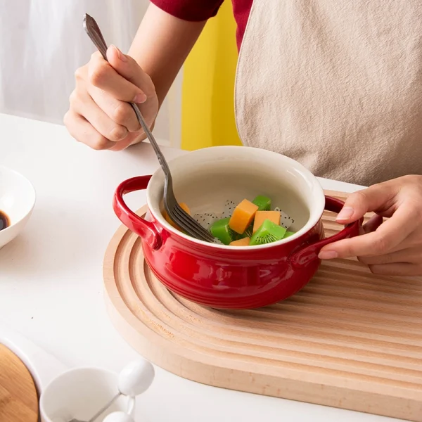 Wholesale Ceramic Double-Handle Soup Bowls – Kedali Tableware Factory Offers Bulk Supply