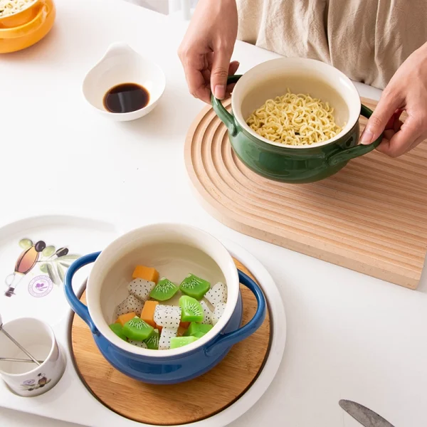 Wholesale Ceramic Double-Handle Soup Bowls – Kedali Tableware Factory Offers Bulk Supply