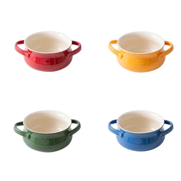 Wholesale Ceramic Double-Handle Soup Bowls – Kedali Tableware Factory Offers Bulk Supply