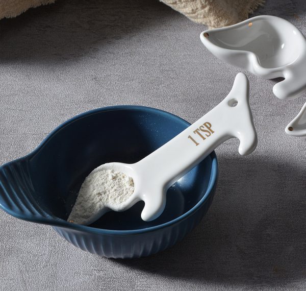 Wholesale Whimsical Dachshund Ceramic Measuring Spoon Set