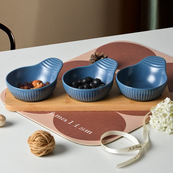 Wholesale Matte Ceramic Snack Bowls, Fruit Bowls with Handle