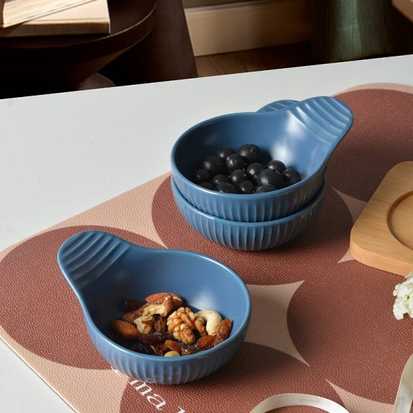 Wholesale Matte Ceramic Snack Bowls, Fruit Bowls with Handle