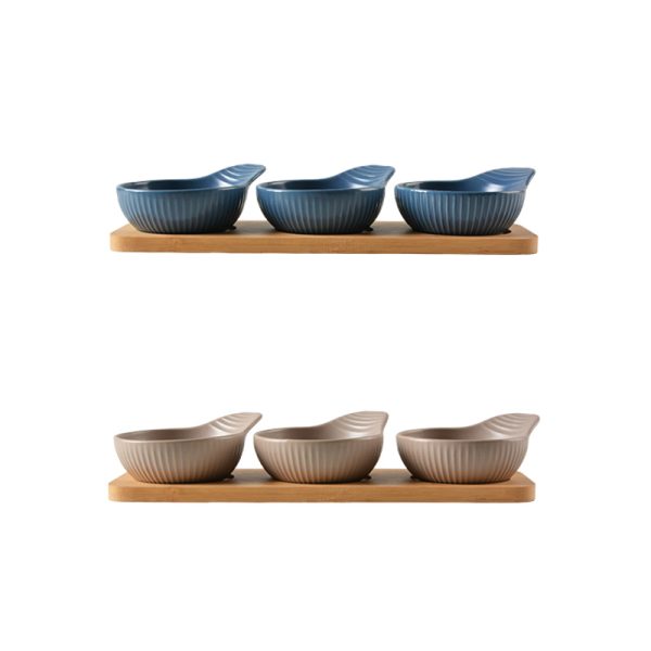 Wholesale Matte Ceramic Snack Bowls, Fruit Bowls with Handle