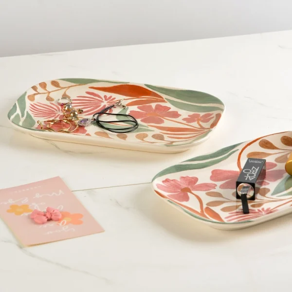 Wholesale Hand-Painted Floral Ceramic Jewelry Plates – B2B Ceramic Supplier