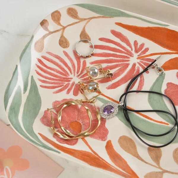 Wholesale Hand-Painted Floral Ceramic Jewelry Plates – B2B Ceramic Supplier