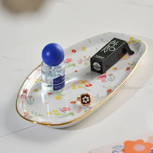Wholesale Ceramic Trinket Tray Manufacturer – Factory Supply Ceramic Trinket Trays with Floral Patterns
