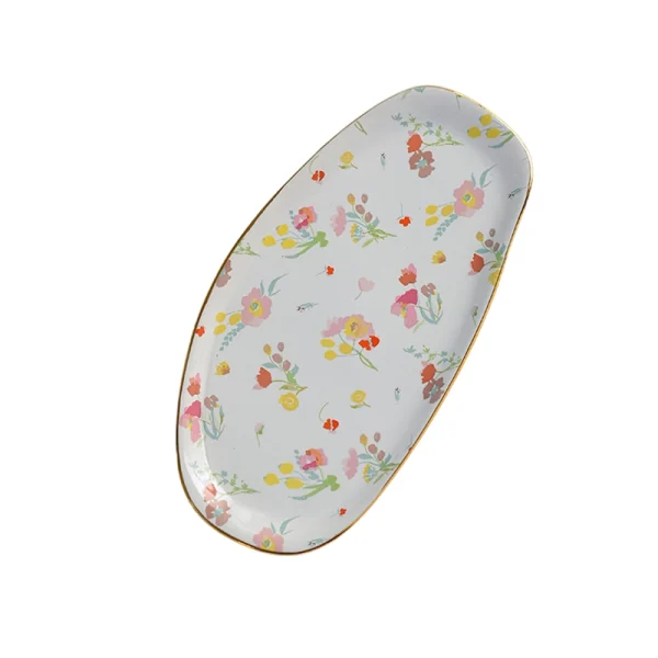 Wholesale Ceramic Trinket Tray Manufacturer – Factory Supply Ceramic Trinket Trays with Floral Patterns