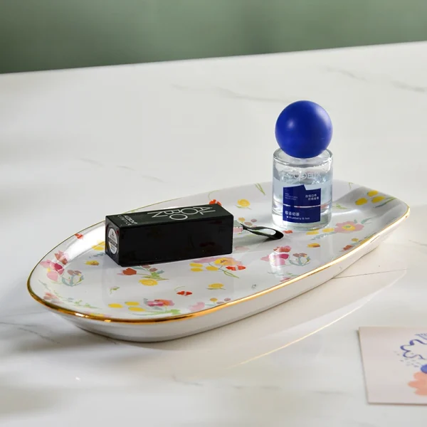 Wholesale Ceramic Trinket Tray Manufacturer – Factory Supply Ceramic Trinket Trays with Floral Patterns