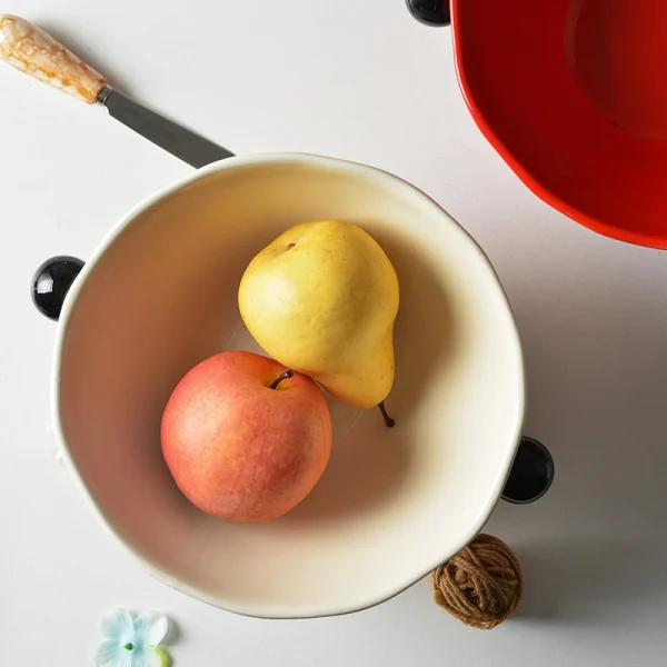 Wholesale Ceramic Fruit Serving Bowl with Pedestal Base – Serveware Manufacturer