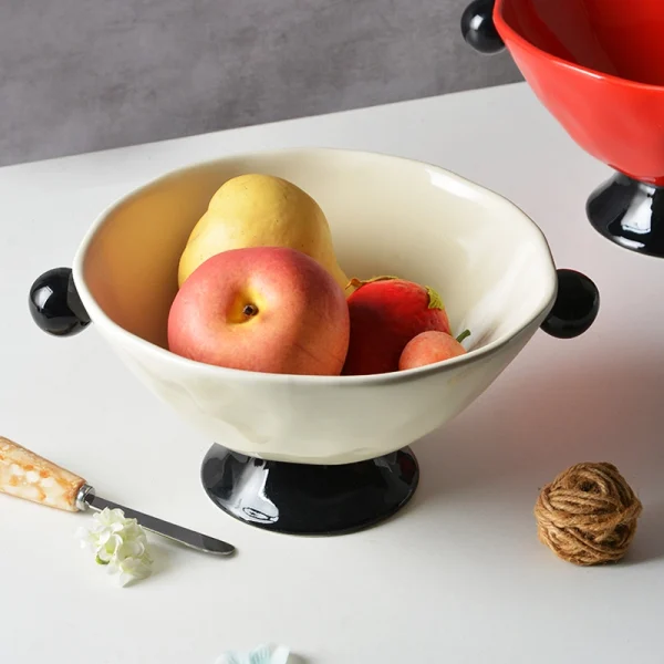 Wholesale Ceramic Fruit Serving Bowl with Pedestal Base – Serveware Manufacturer