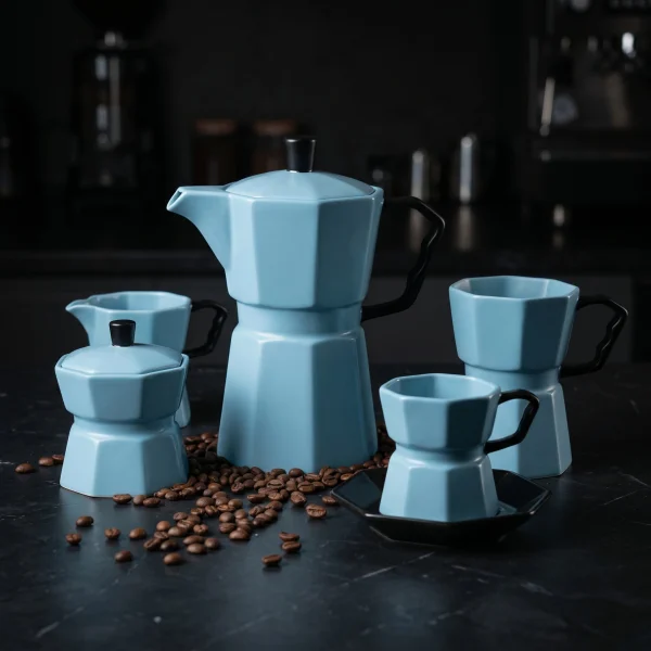 Wholesale Ceramic Coffee Pot Set Manufacturer, Bulk 5-Piece Coffee Sets Supply