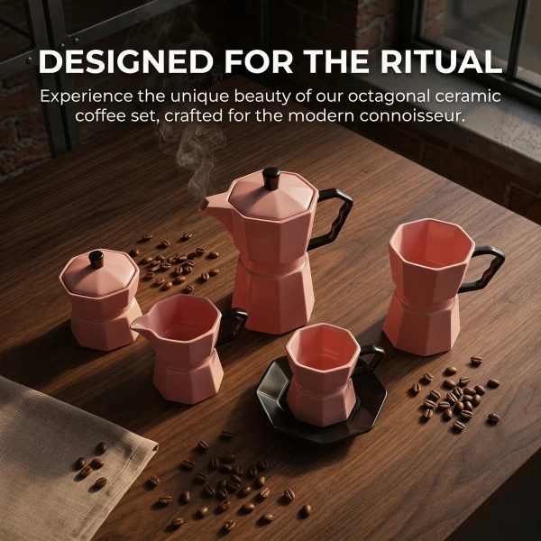 Wholesale Ceramic Coffee Pot Set Manufacturer, Bulk 5-Piece Coffee Sets Supply