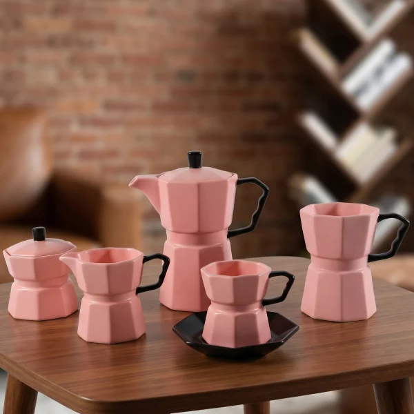 Wholesale Ceramic Coffee Pot Set Manufacturer, Bulk 5-Piece Coffee Sets Supply