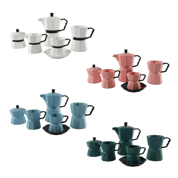 Wholesale Ceramic Coffee Pot Set Manufacturer, Bulk 5-Piece Coffee Sets Supply