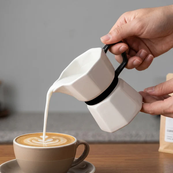 Wholesale Moka Pot Inspired Ceramic Coffee Pot – Suitable for Home Furnishing Retailers, Supermarkets, and Chain Coffee Shops