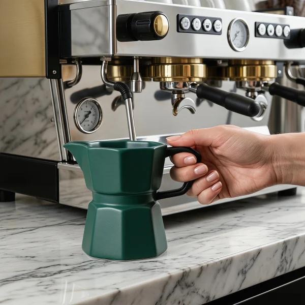Wholesale Moka Pot Inspired Ceramic Coffee Pot – Suitable for Home Furnishing Retailers, Supermarkets, and Chain Coffee Shops