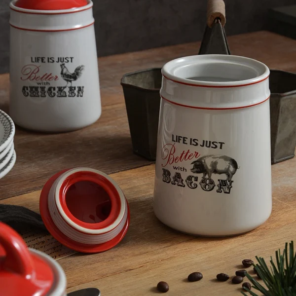 Wholesale Ceramic Farmhouse Style Kitchen Canister Set – Direct Factory Price
