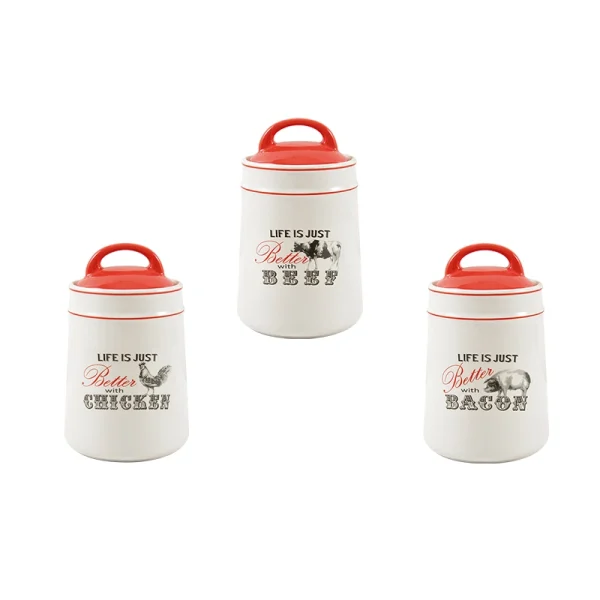Wholesale Ceramic Farmhouse Style Kitchen Canister Set – Direct Factory Price