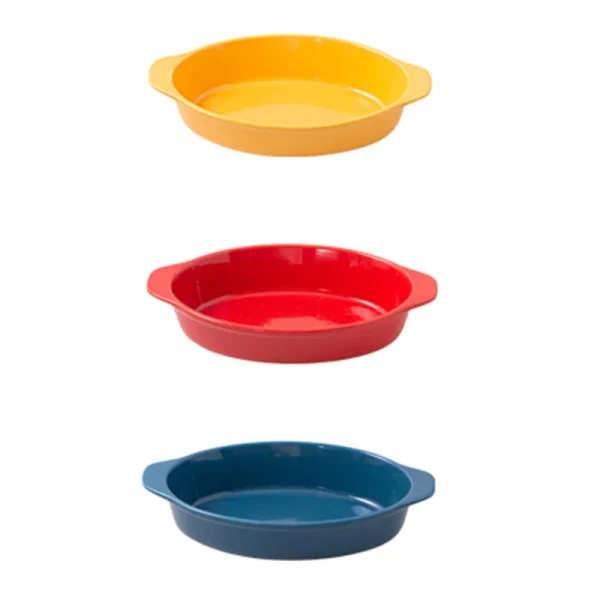 Wholesale Oval Baking Dishes with Handle for Heat Protection, Available in Multiple Sizes