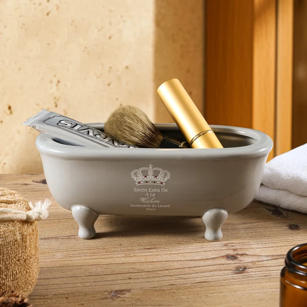 Elegant Ceramic Bathroom Storage Organizer for Countertop Toiletries – Kedali Ceramic Factory
