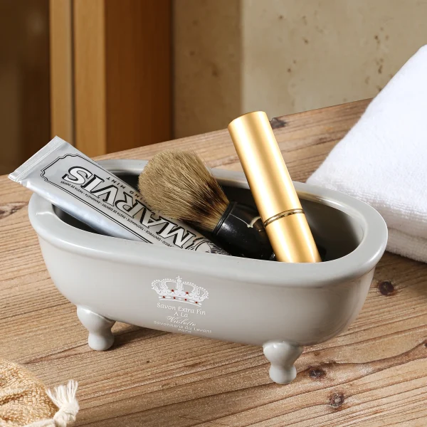 Elegant Ceramic Bathroom Storage Organizer for Countertop Toiletries – Kedali Ceramic Factory