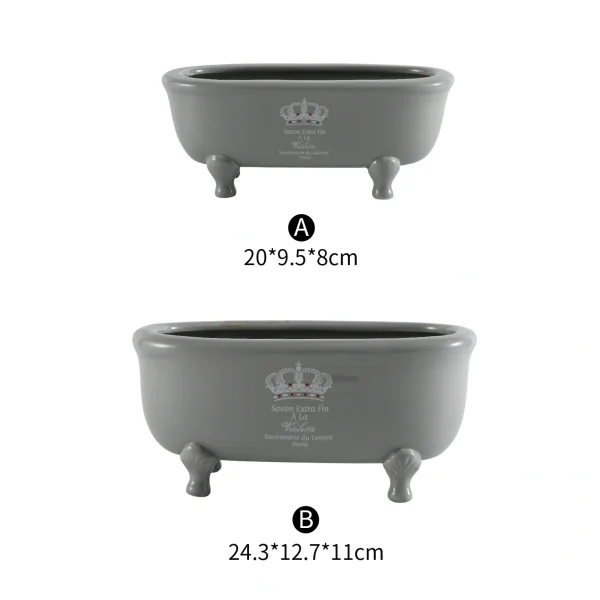 Elegant Ceramic Bathroom Storage Organizer for Countertop Toiletries – Kedali Ceramic Factory