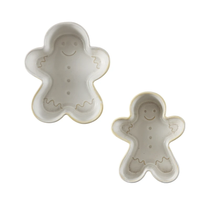 Wholesale Gingerbread Man Ceramic Nut Bowl, Christmas Decorative Snack Platter for Home Holiday Party - Image 6