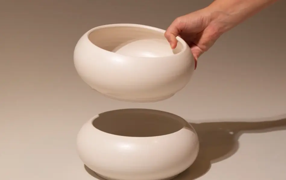 dog bowl with rounded edges that are easy to grip