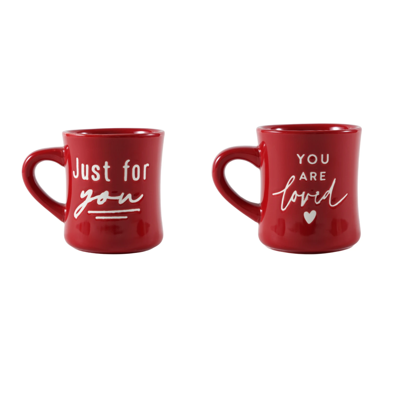 Wholesale Glossy Red Lettered Ceramic Coffee Mug, Just For You Daily Use Cup - Ceramic Coffee Mug Manufacturer Supply - Image 6