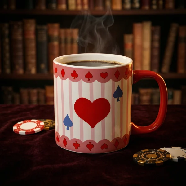 Wholesale Poker Theme Ceramic Mug, 4-Piece, 460ml, Novel Home Drinkware - Ceramic Mug Manufactrurer Supply
